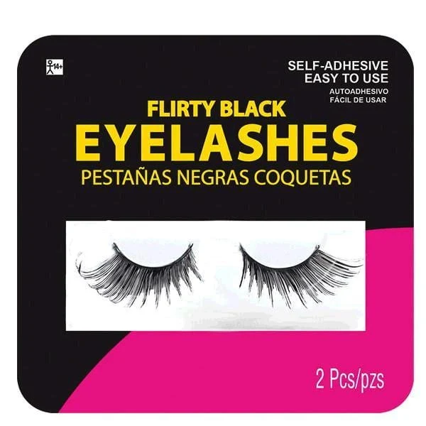 Black flirty fake eyelashes