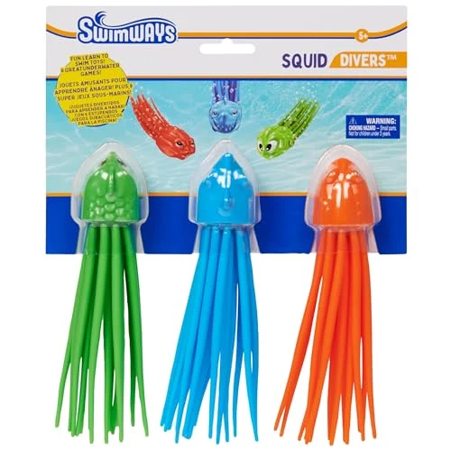SwimWays SquiDivers Kids Pool Diving Toys 3 Pack