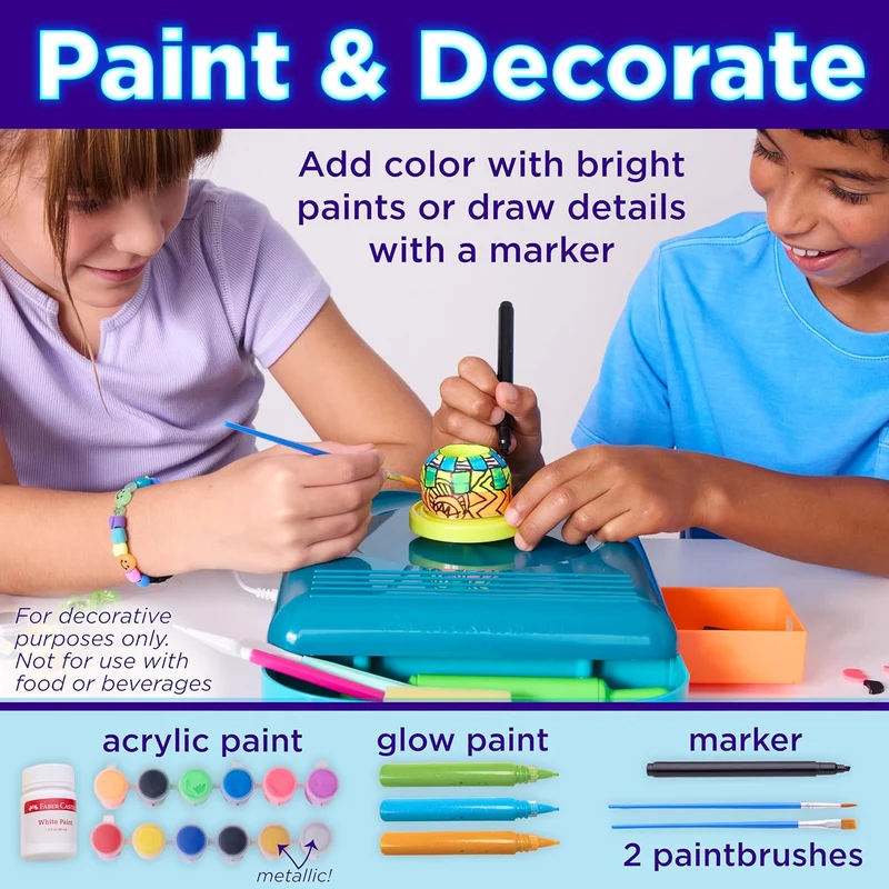 Faber-Castell Neon Glow Pottery Studio USB-Powered Craft Kit