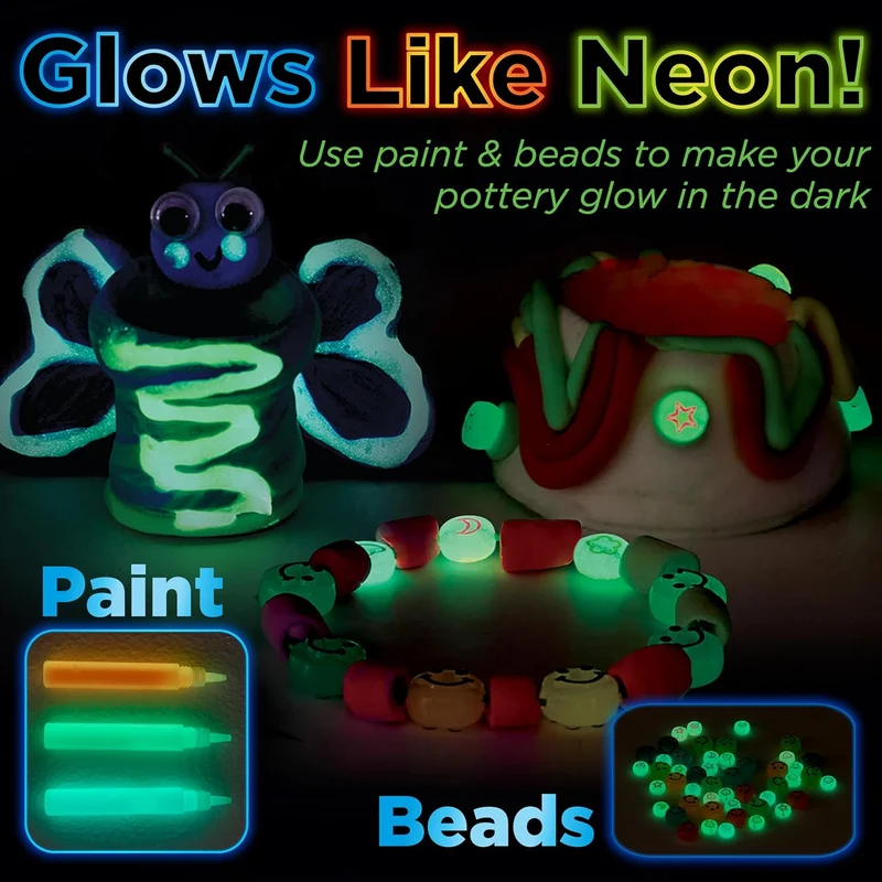 Faber-Castell Neon Glow Pottery Studio USB-Powered Craft Kit