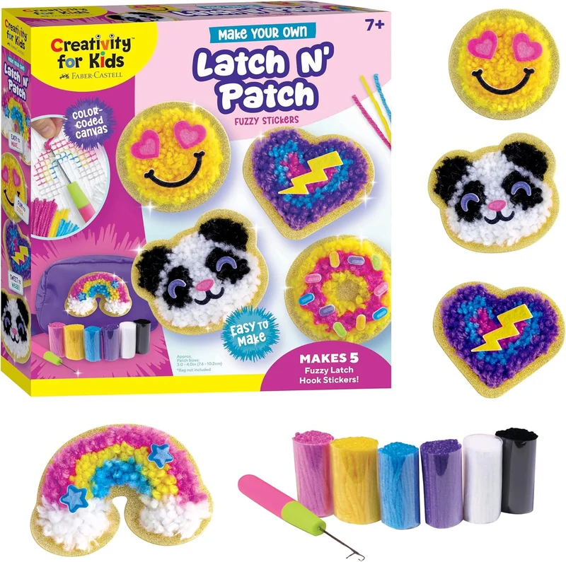 Creativity for Kids Latch N' Patch Fuzzy Sticker Craft Kit
