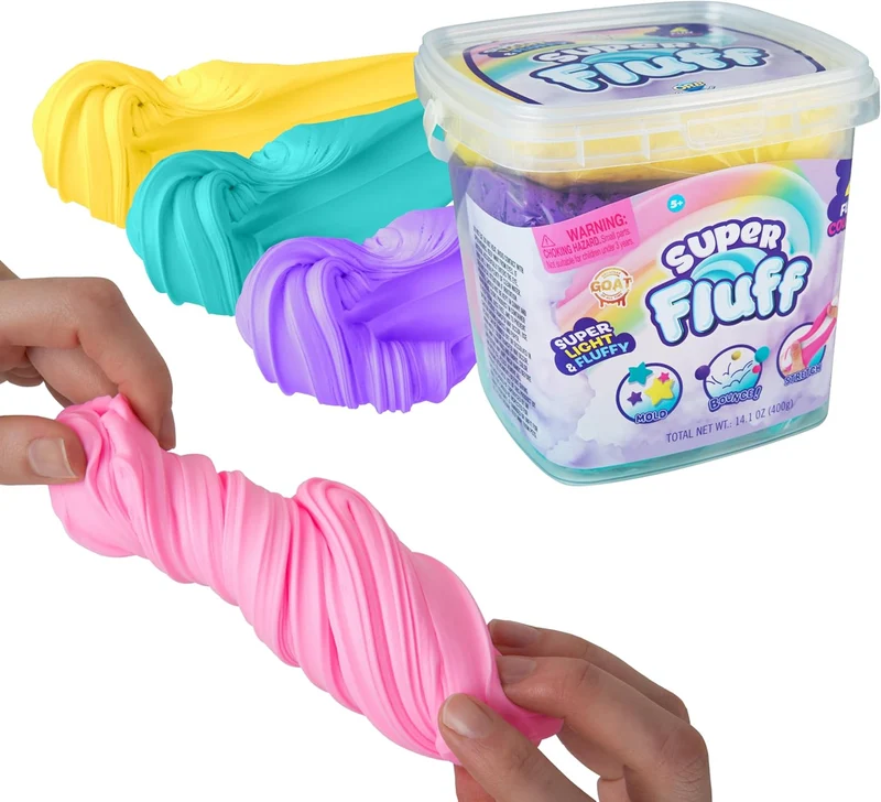 ORB Super Fluff Slimi 4-Pack Sensory Slime Bucket Assortment