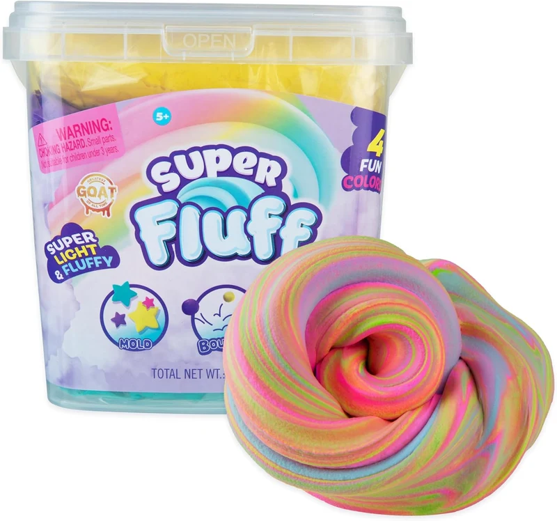 ORB Super Fluff Slimi 4-Pack Sensory Slime Bucket Assortment