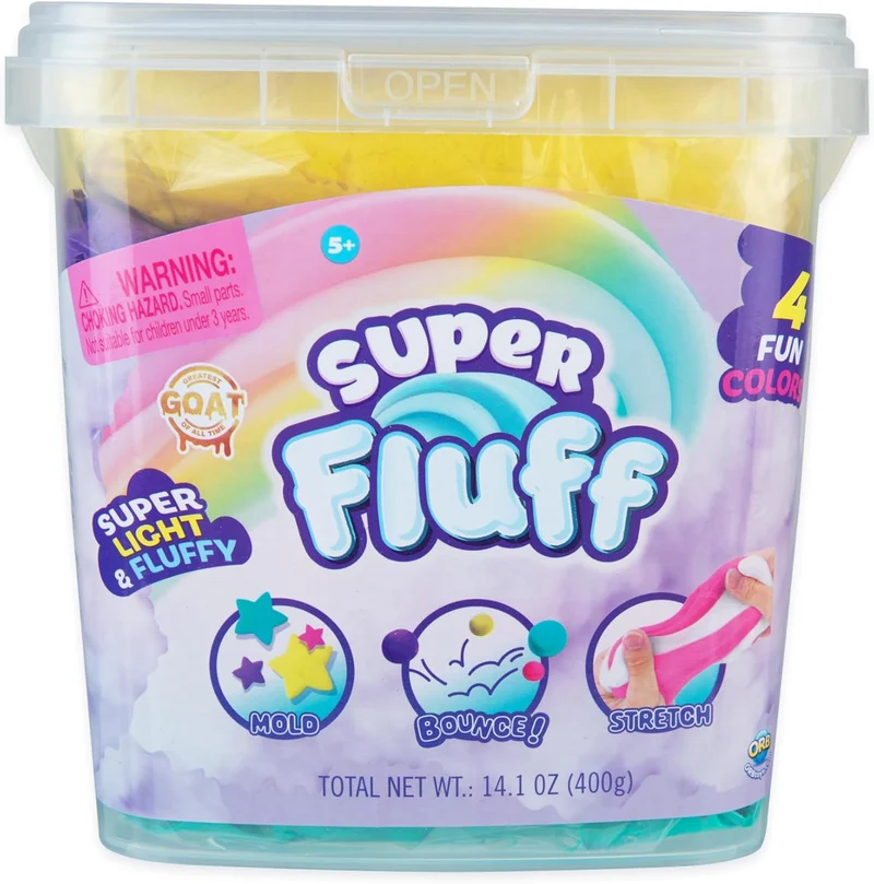 ORB Super Fluff Slimi 4-Pack Sensory Slime Bucket Assortment