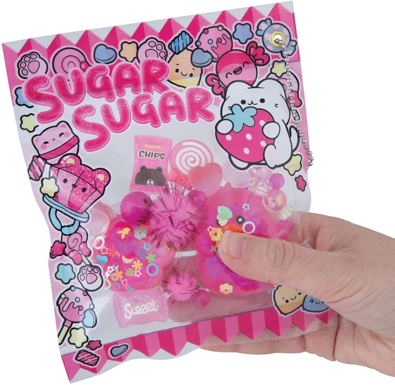 Sugar Swaps Gacha Keychain Pouch with Toy Squishies and Charms