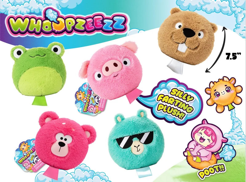 Whoopzeezz Plush 7.5-Inch Silly Farting Stuffed Animal Toy by ORB
