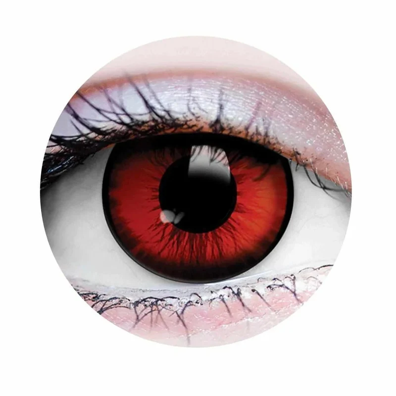 PRIMAL® Dracula I - Red Coloured Contact Lenses, 3 Months Usage