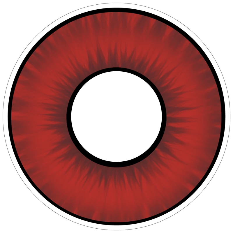 PRIMAL® Dracula I - Red Coloured Contact Lenses, 3 Months Usage