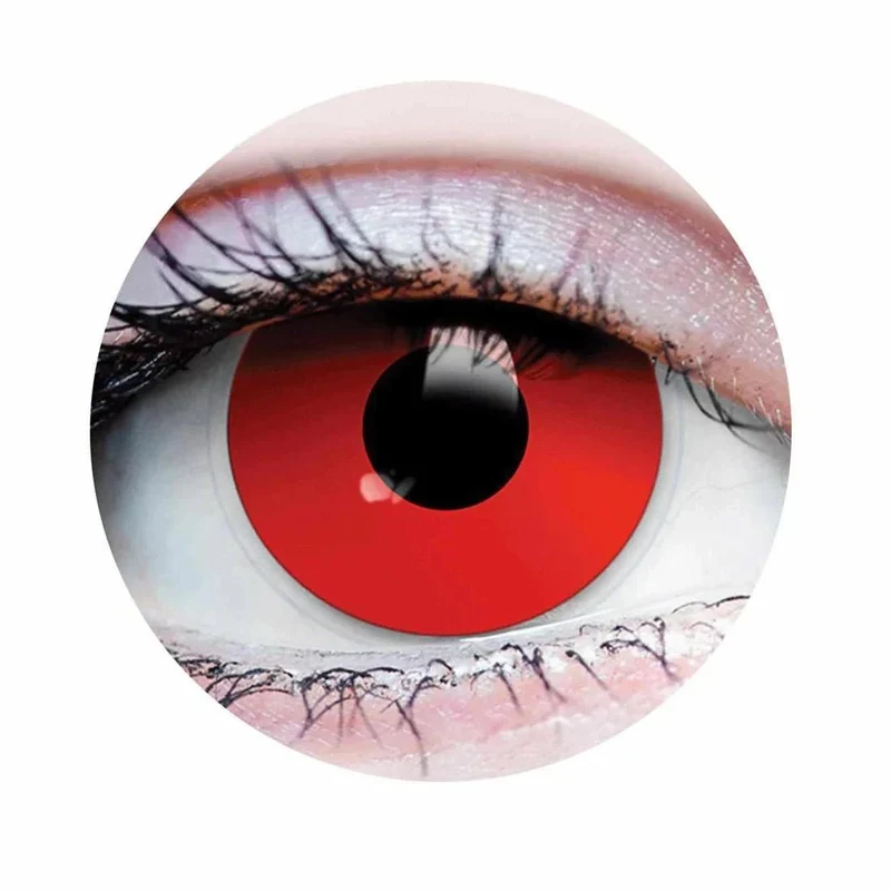 PRIMAL® Evil Eyes - Red Coloured Contact Lenses, 3 months usage