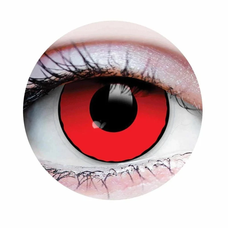 PRIMAL® Blood Eyes - Red and Black Coloured Contact Lenses, 3 months usage