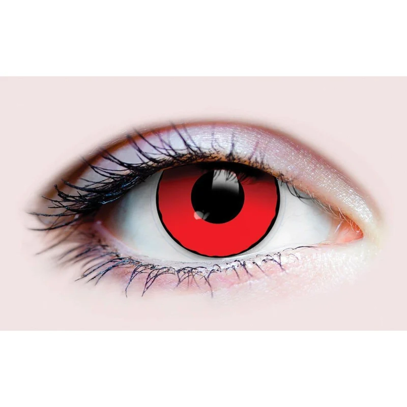 PRIMAL® Blood Eyes - Red and Black Coloured Contact Lenses, 3 months usage