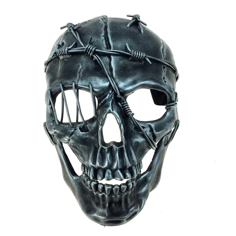 Silver masquerade skull mask