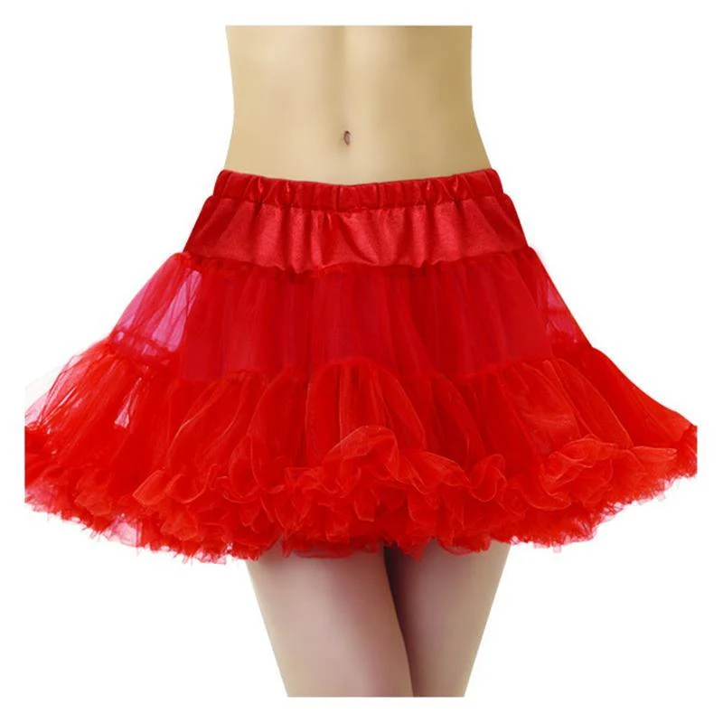 Red full petticoat for women