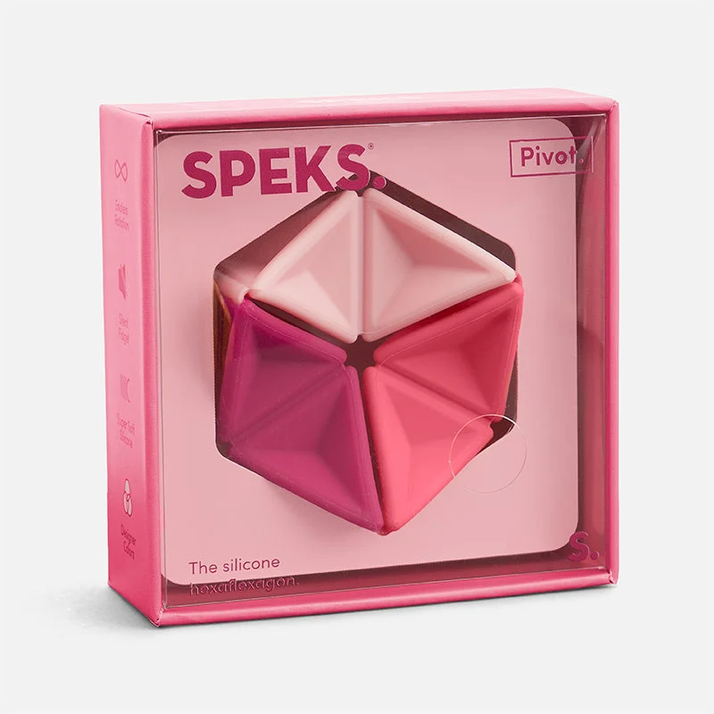 Speks Pivot Silicone Flexagon Sensory Fidget Toy for Stress Relief