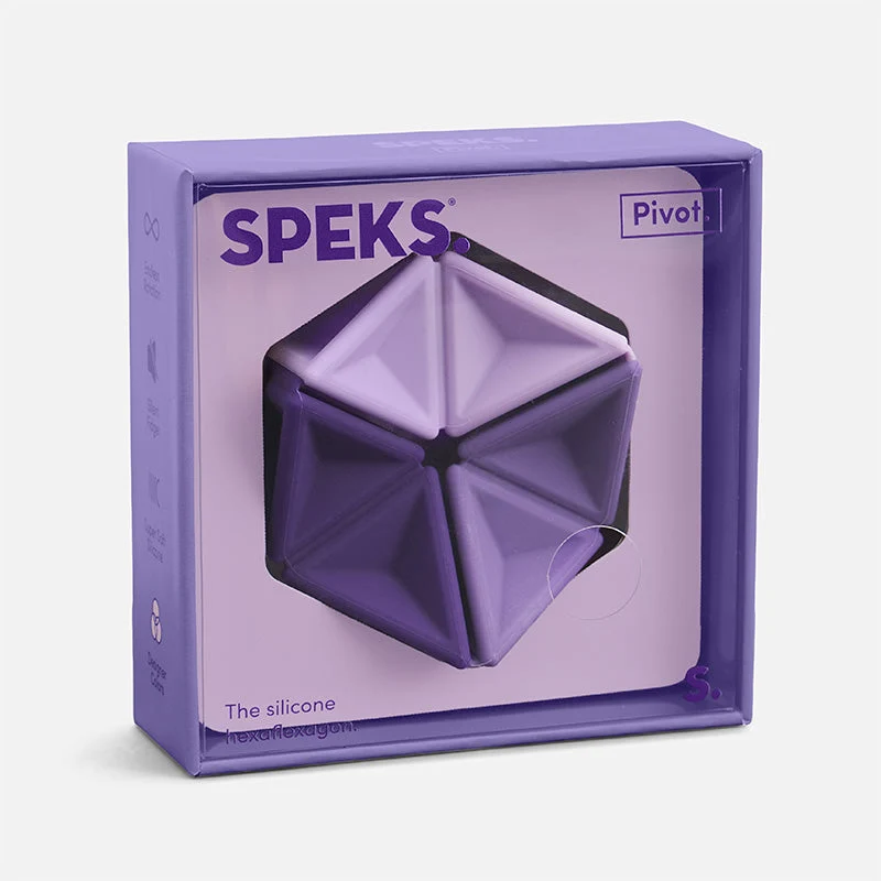 Speks Pivot Silicone Flexagon Sensory Fidget Toy for Stress Relief