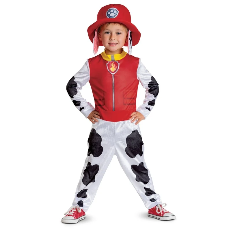 Marshall Classic Costume for Toddlers, Paw Patrol, Jumpsuit with Tail and Headpiece