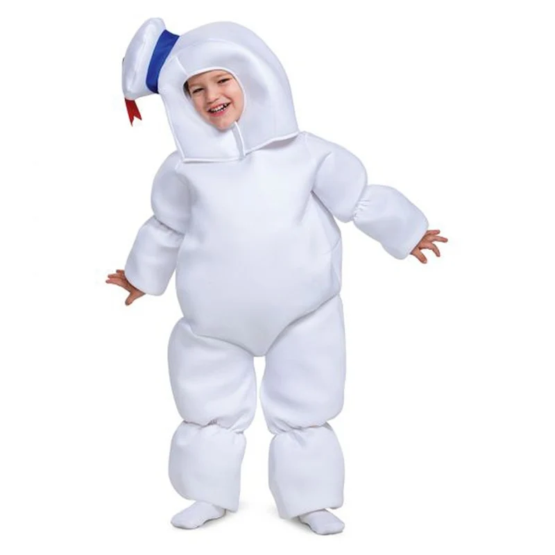 Ghostbusters Mini Puft Costume for Toddlers, Padded Jumpsuit with Headpiece