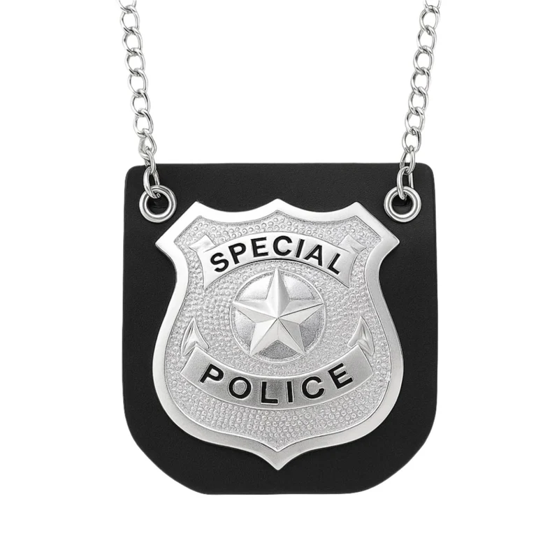 Police Badge with Chain, 1 Count