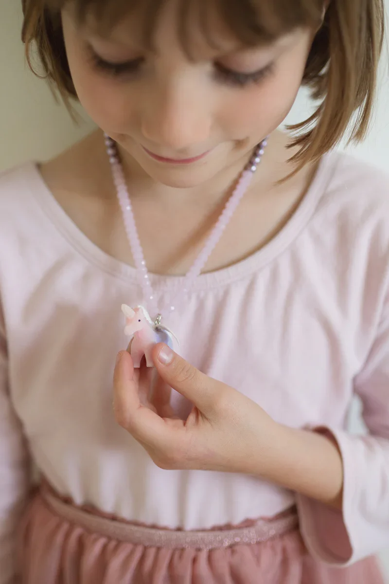 Fancy Unicorn Pendant Necklace for Childrens Magical Imaginative Pretend Play