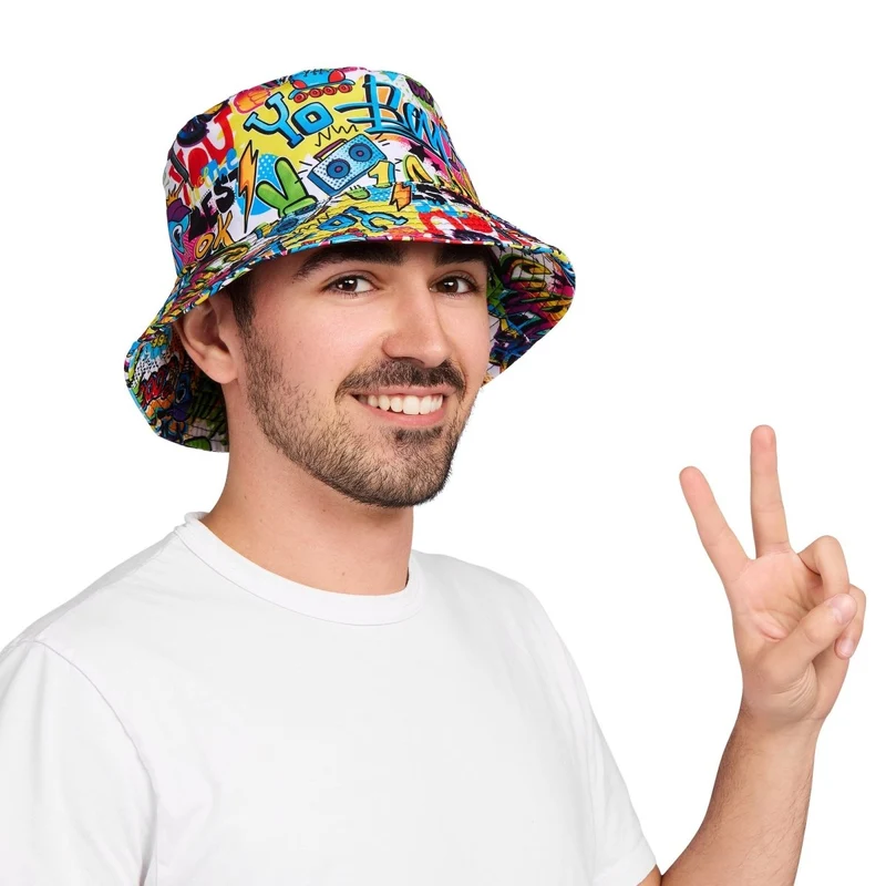 Graffiti Retro Bucket Hat for Adults