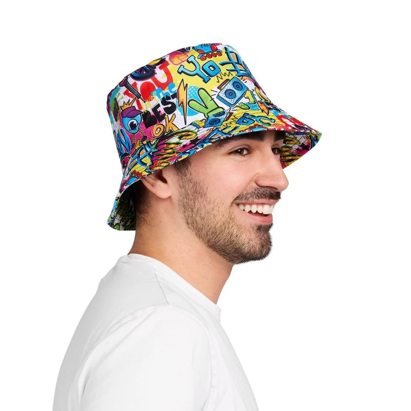Graffiti Retro Bucket Hat for Adults