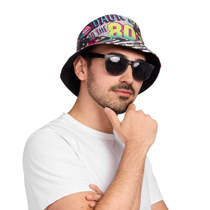 80s Bucket Hat for Adults