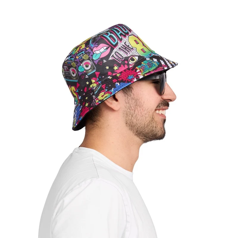80s Bucket Hat for Adults
