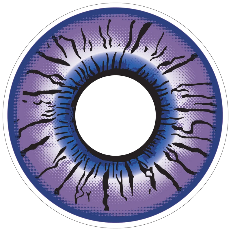 PRIMAL® Beetlejuice - Purple Coloured Contact Lenses, 3 Month Usage