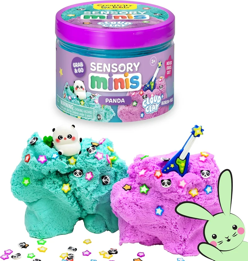 Creativity for Kids Sensory Minis Panda Cloud Clay Activity Kit