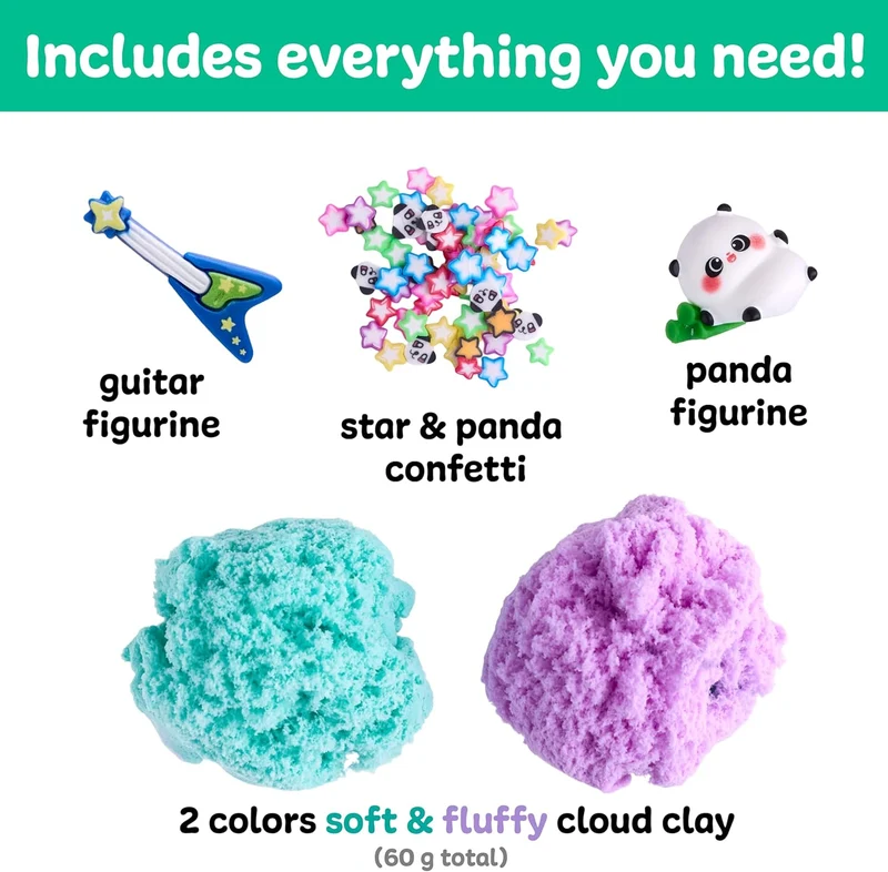 Creativity for Kids Sensory Minis Panda Cloud Clay Activity Kit