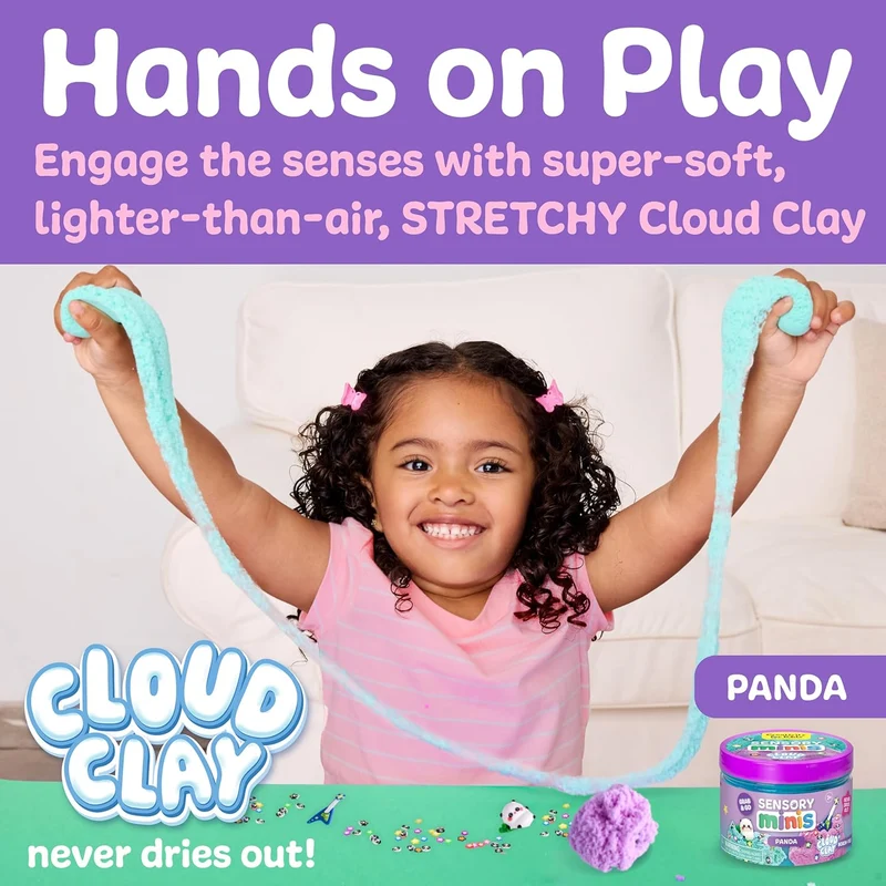Creativity for Kids Sensory Minis Panda Cloud Clay Activity Kit
