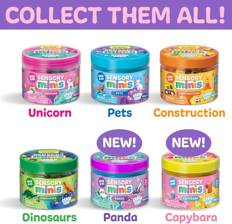 Creativity for Kids Sensory Minis Panda Cloud Clay Activity Kit