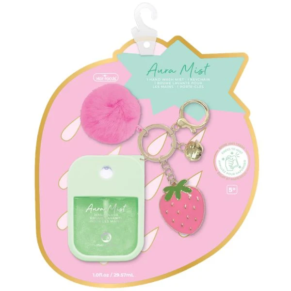 Hot Focus Aura Mist Lemon Zest and Strawberry Keychain Set