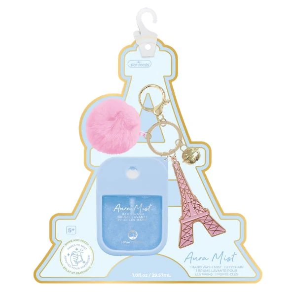 Hot Focus Aura Mist Paris Dreams Hand Wash Keychain Set