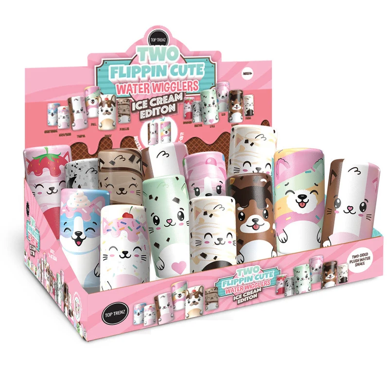 Top Trenz Two Flippin Cute Plush Ice Cream Water Wiggler