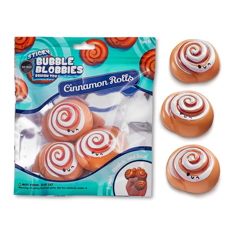 Sticky Bubble Blobbies Cinnamon Roll Squishy Fidget Toy