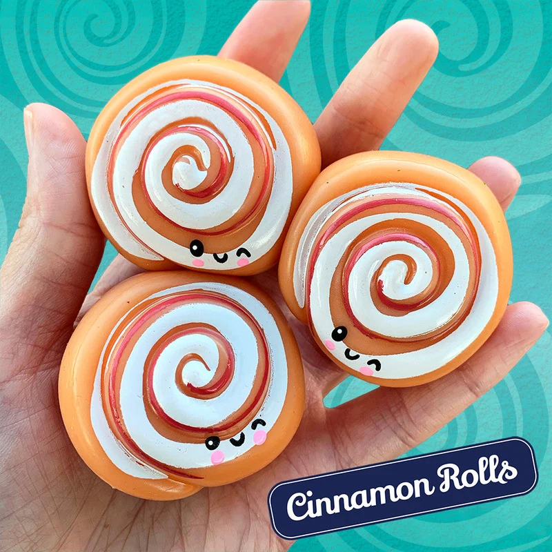 Sticky Bubble Blobbies Cinnamon Roll Squishy Fidget Toy