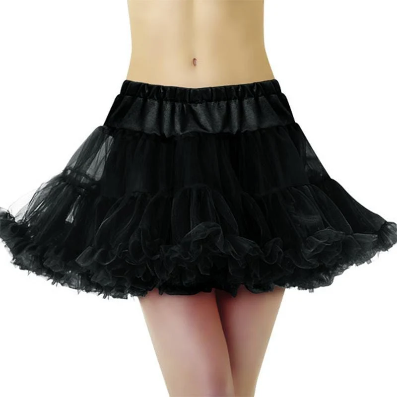 Black full petticoat for women