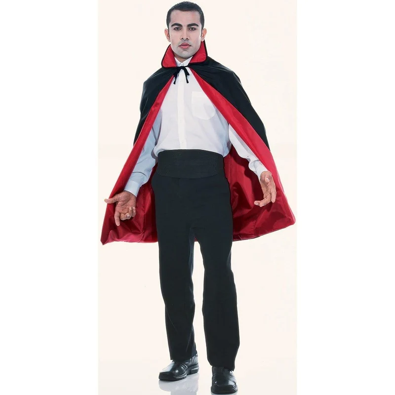 Red & black reversible cape for adults