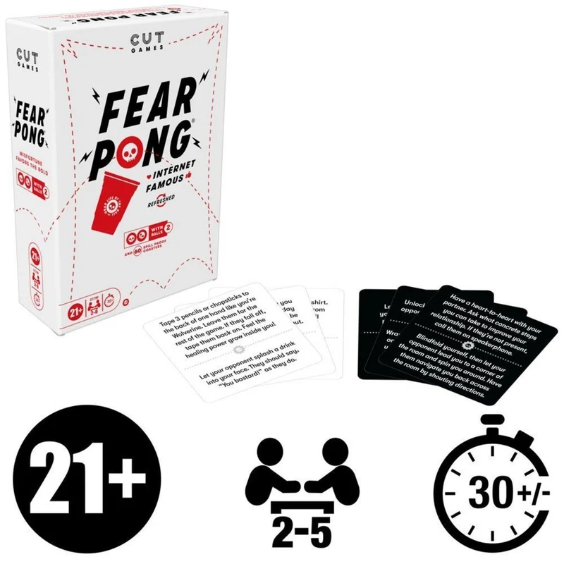 Fear Pong Game, English Version, 1 Count