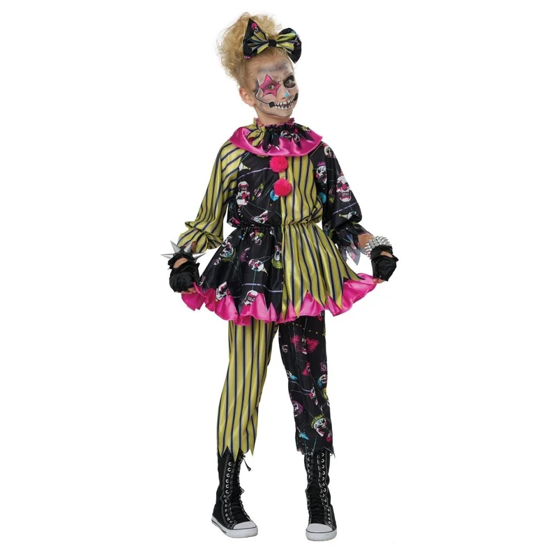 Sinister Skull Clown Costume for Kids