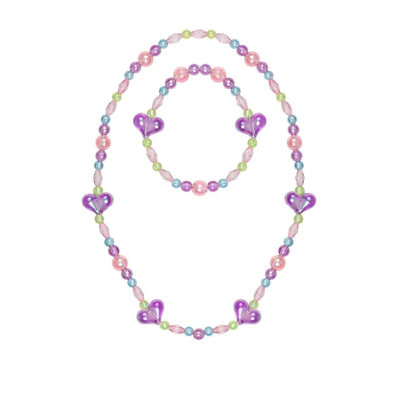 My Heart Will Go On Beaded Necklace and Bracelet Set