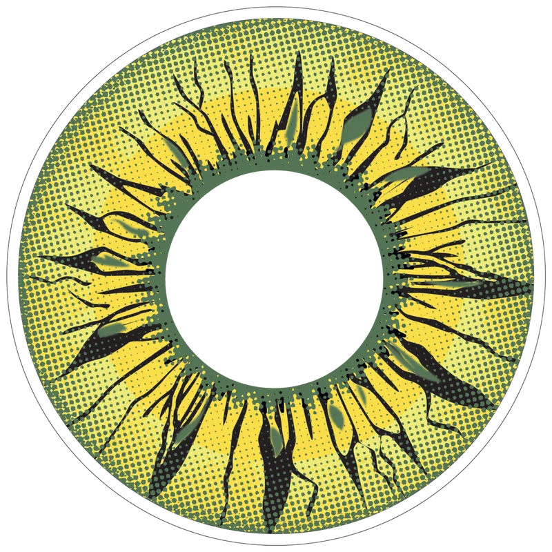 PRIMAL® Himiko Toga - Yellow Coloured Contact Lenses, 3 Month Usage