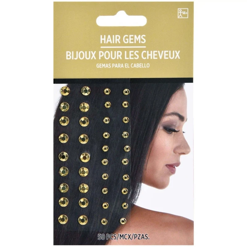 Gold Hair Gems, 1 Count