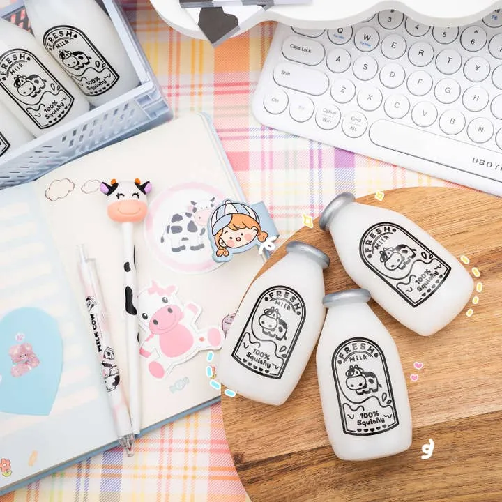 Fresh Milk Bottle Squishy Sensory Toy