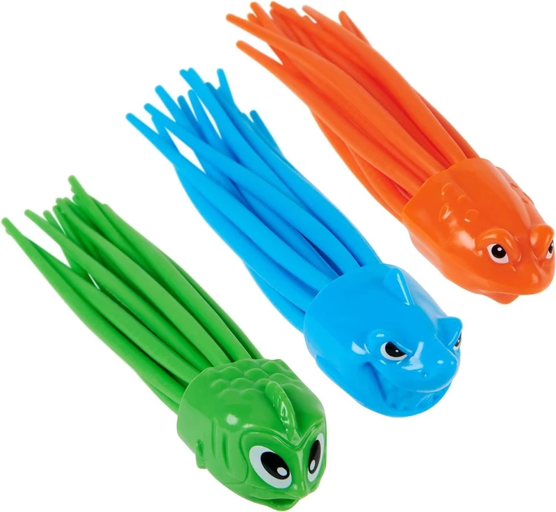 SwimWays SquiDivers Diving Toys 3-Pack Soft Flexible Pool Fun