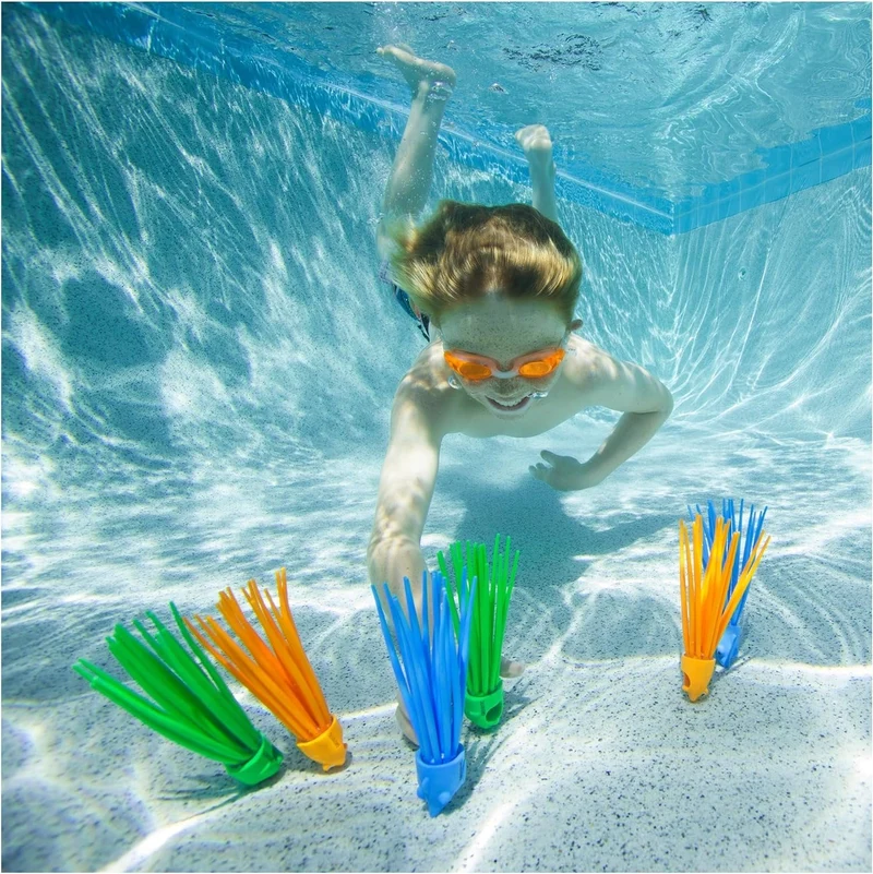 SwimWays SquiDivers Diving Toys 3-Pack Soft Flexible Pool Fun