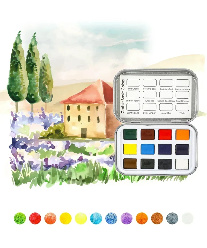 Grabie Watercolor Pocket Essential Portable Artist Colors