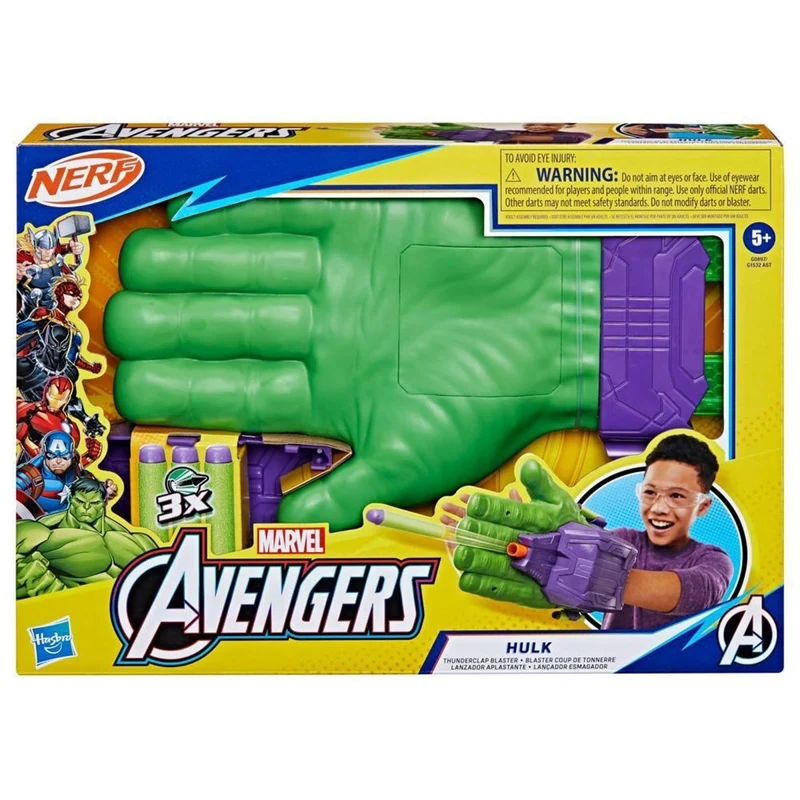 Hulk Thunderclap Blaster Nerf Toy, Avengers, 1 Count
