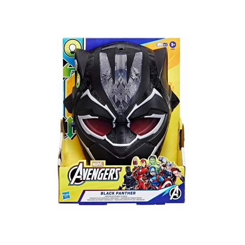 Black Panther Light-Up Vibranium Mask, Avengers, 1 Count